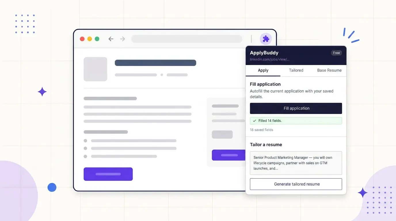 Introducing the ApplyBuddy Chrome Extension: Tailor and Autofill From Any Job Page